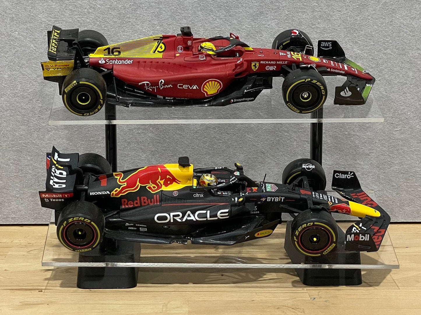1:24 Scale Model Display Stand | 2 Tier (Angled)