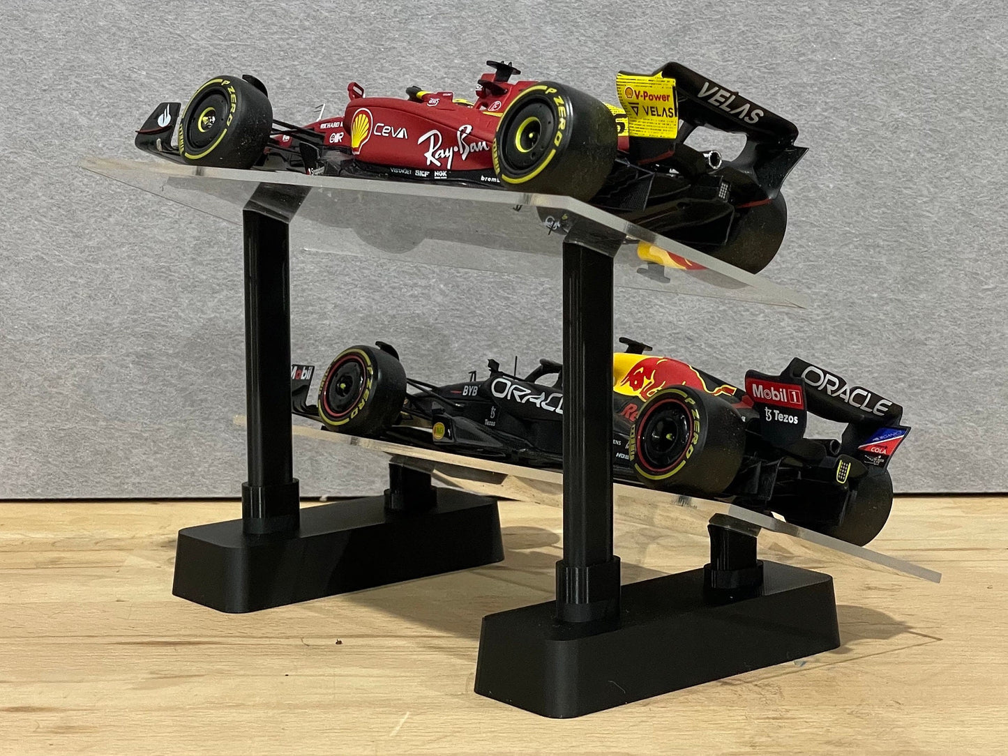 1:24 Scale Model Display Stand | 2 Tier (Angled)