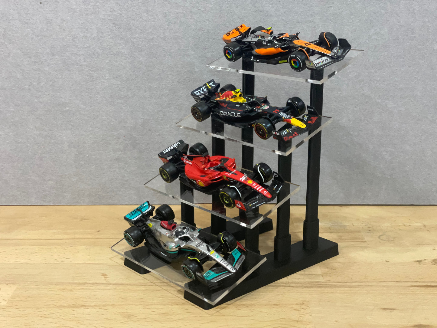 1:43 Scale Model Display Stand | 4 Tier (Angled)