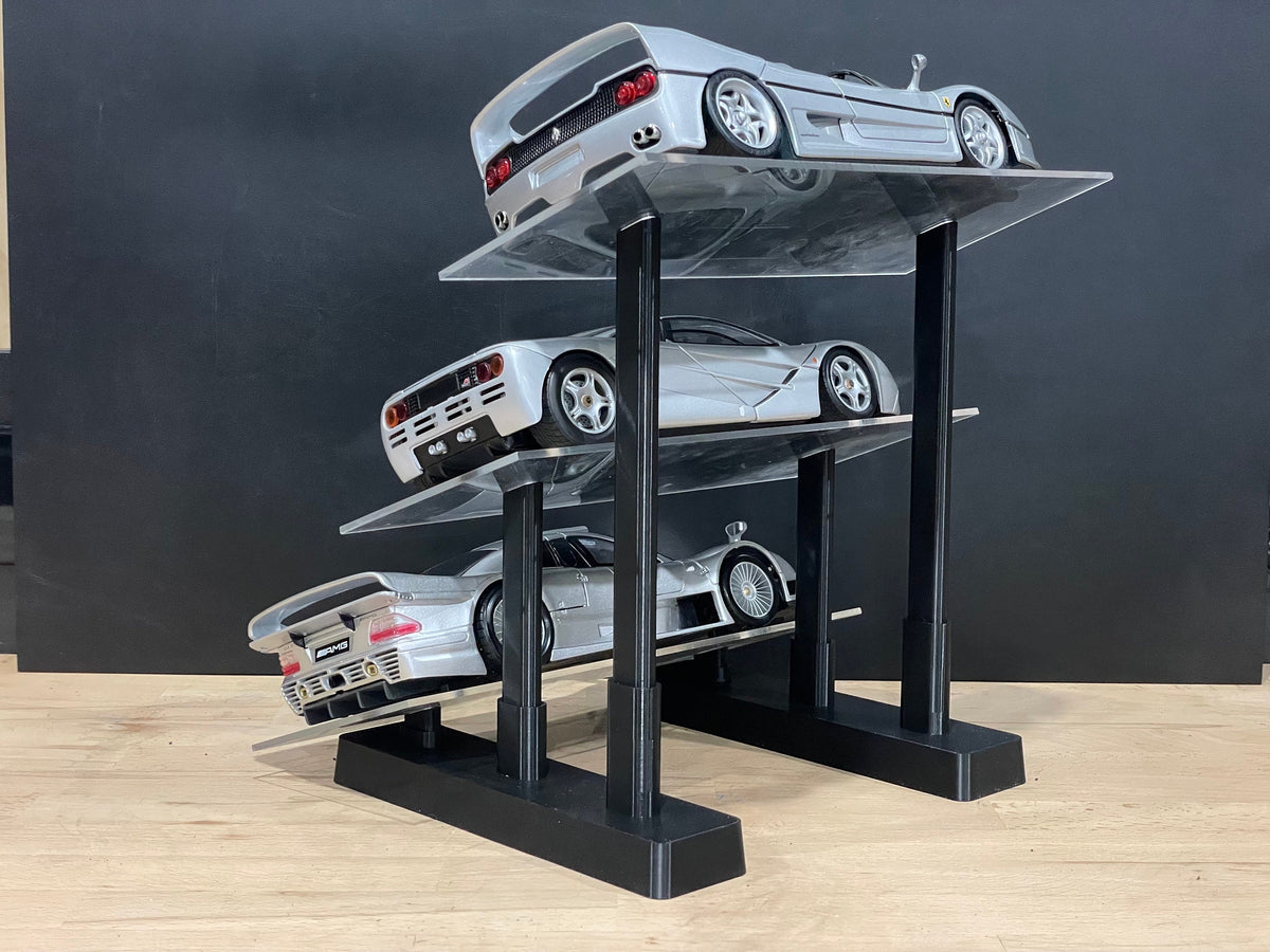 Scale Modle Display 1:18 Scale Model Display Stand | 3 Tier (Angled) – printJAM