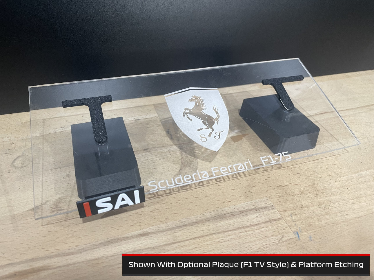 1:18 Scale Model Display Stand | Single Tier (angled) – printJAM