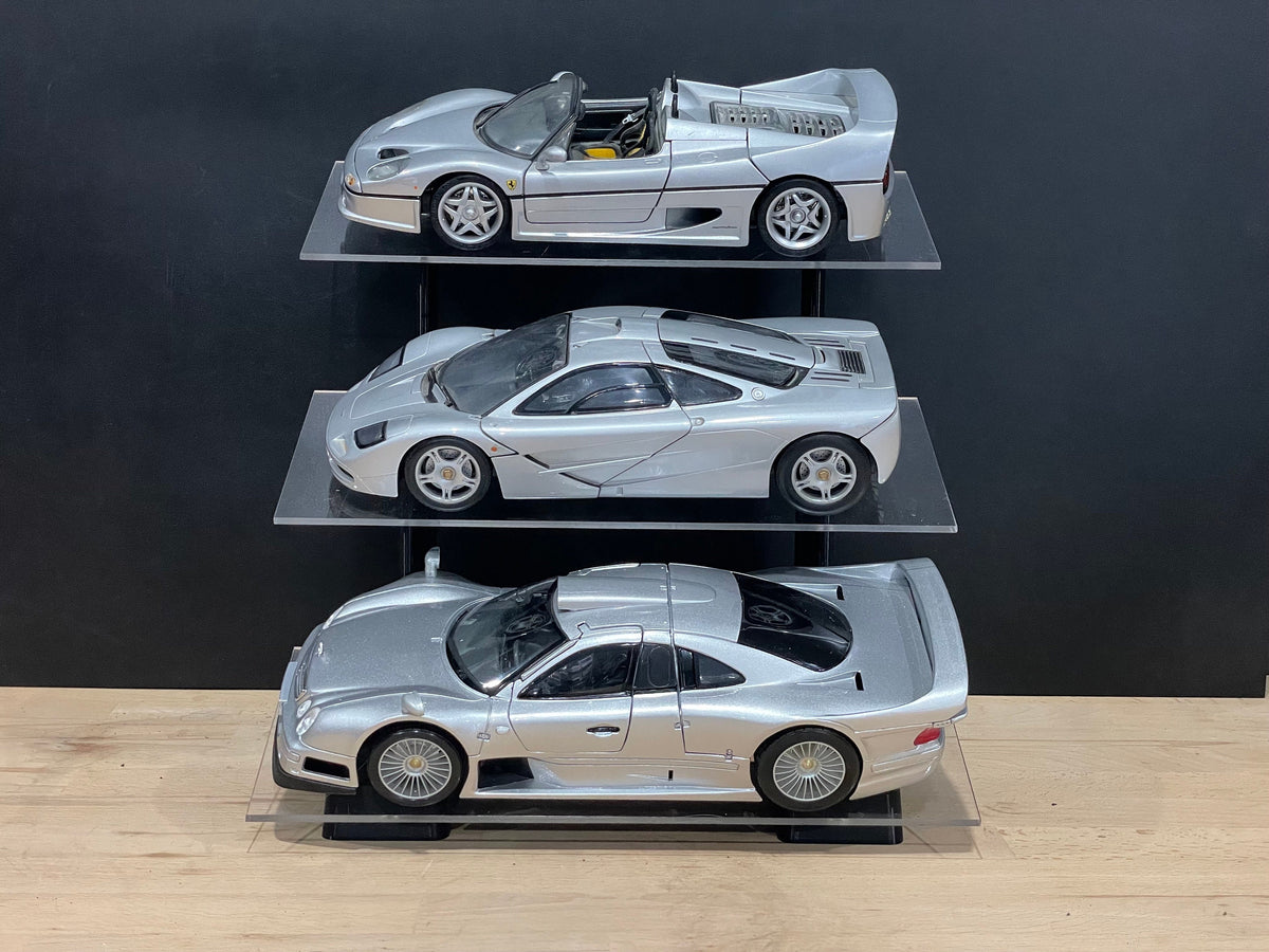 Scale Modle Display 1:18 Scale Model Display Stand | 3 Tier (Angled) – printJAM