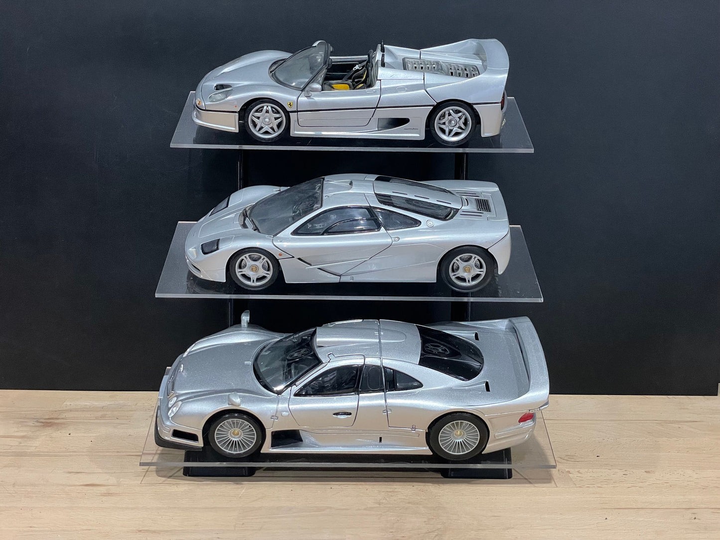 1:18 Scale Model Display Stand | 3 Tier (Angled)