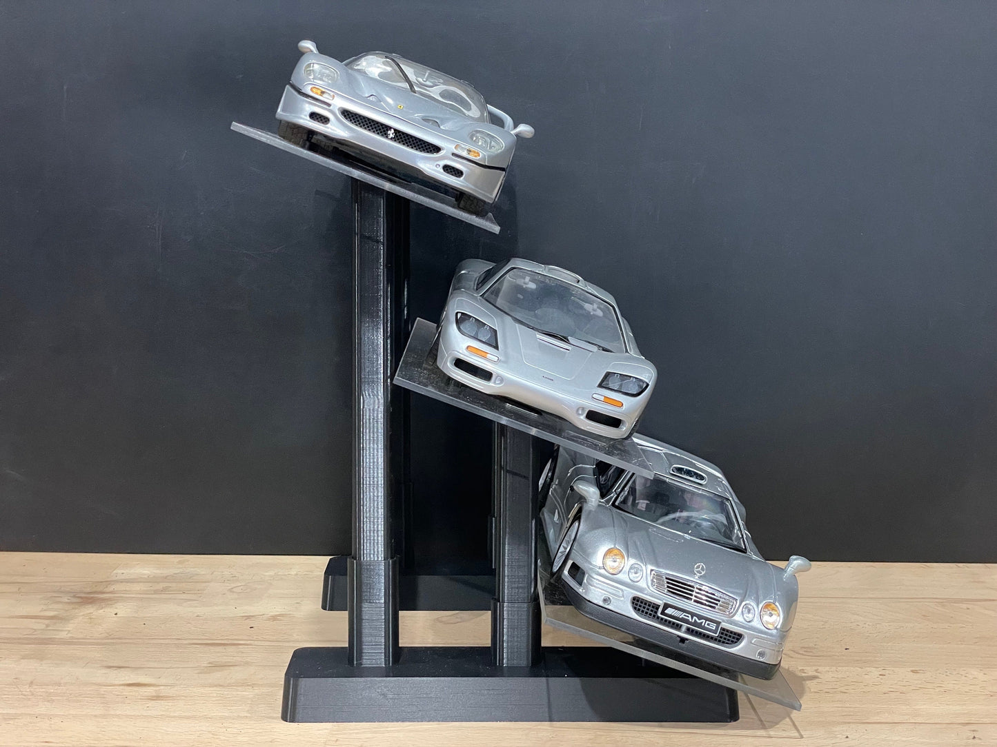 1:18 Scale Model Display Stand | 3 Tier (Angled)