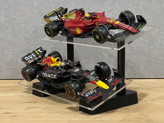 1:24 Scale Model Display Stand | 2 Tier (Angled)